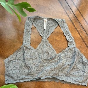 Free People Grey Lace Bralette